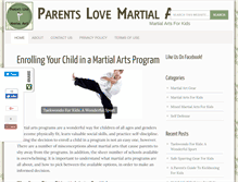 Tablet Screenshot of martialartssuccessforkids.com